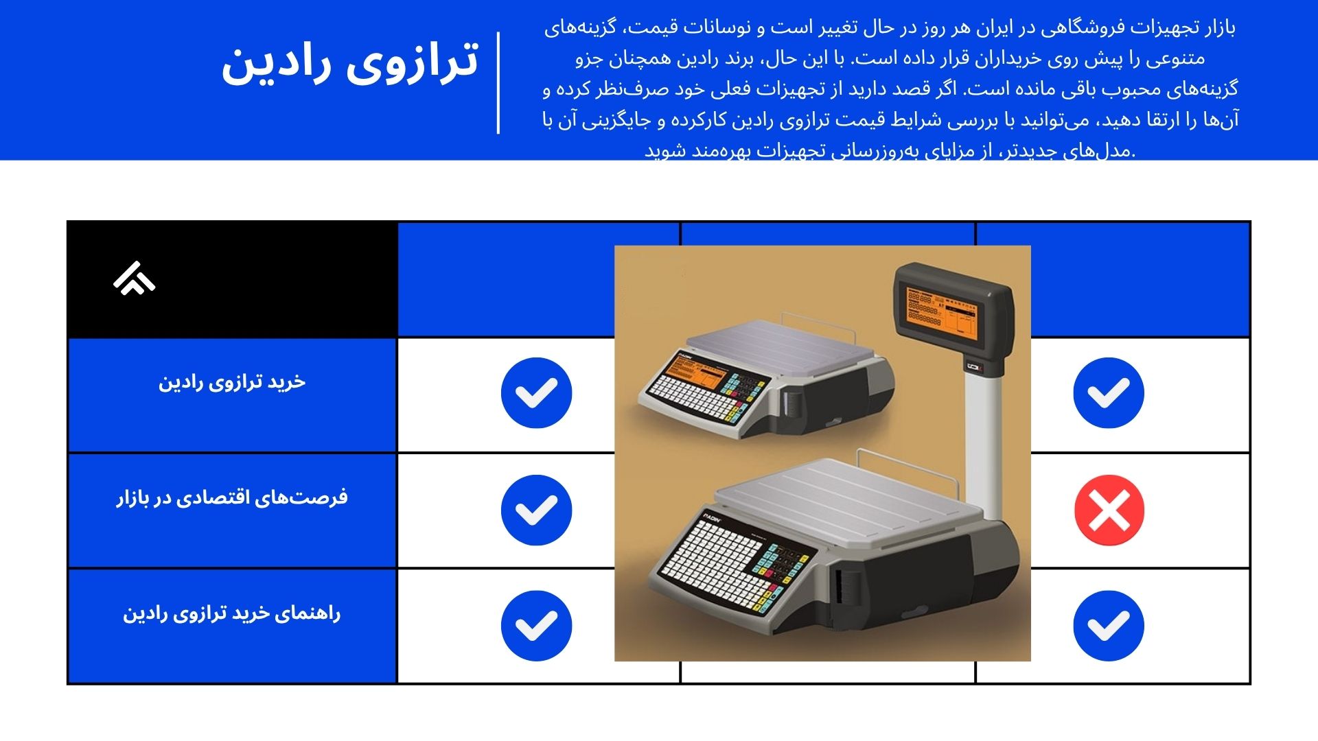 خرید ترازوی رادین